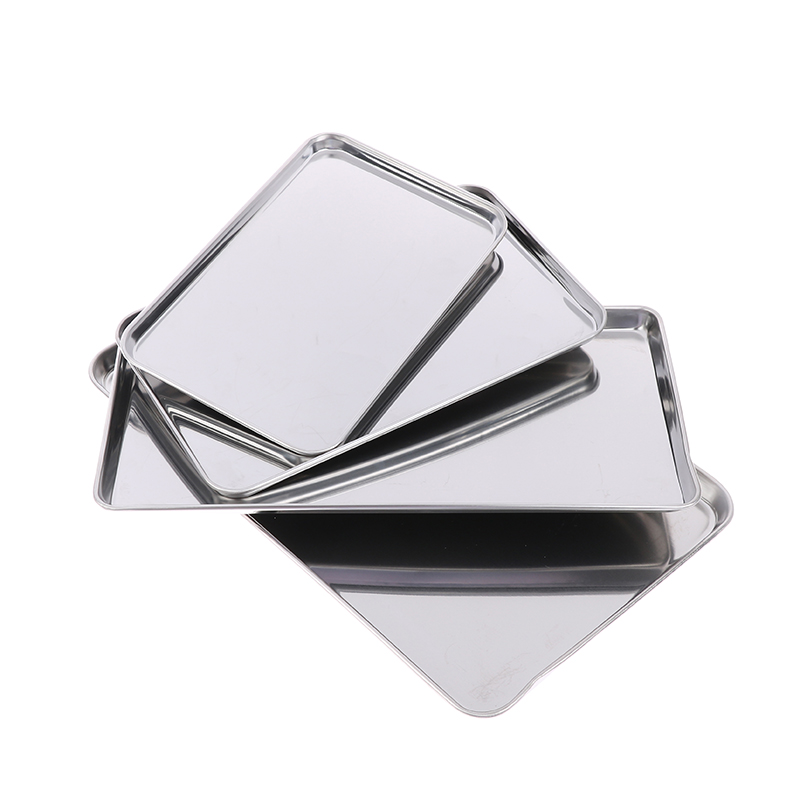 Kitchen Baking Tray Organiser - Bandeja rectangular de acero inoxidable para