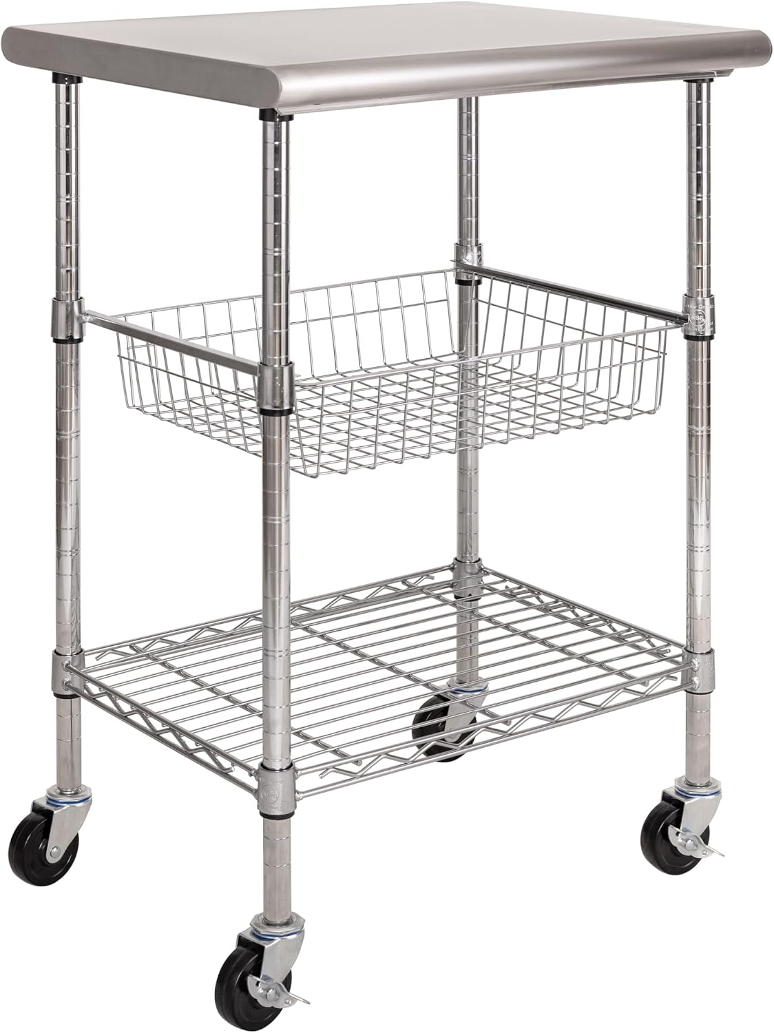Kitchen Baking Cart - Carrito de preparación comercial de acero