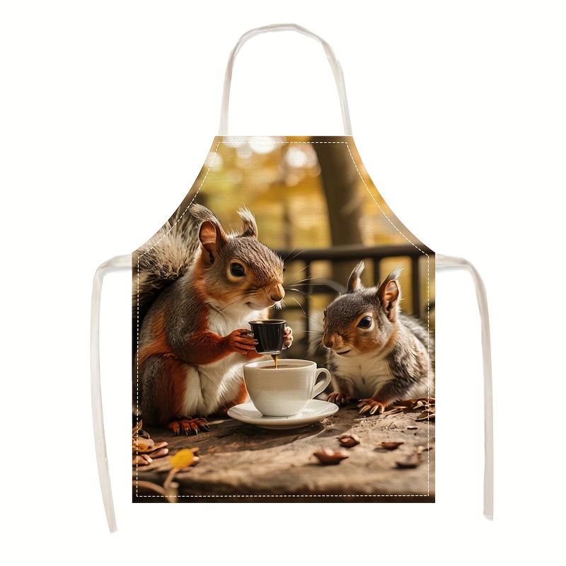 Kitchen Baking Area Ideas - Delantal de Lino con Estampado de
