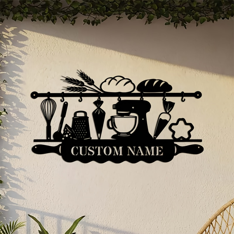 Kitchen Baking - Arte de Pared de Hierro Personalizado