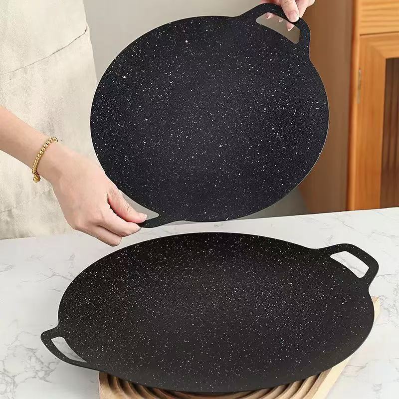 Kitchen Baking Tray Organiser - Plancha coreana delgada para asar, redonda,