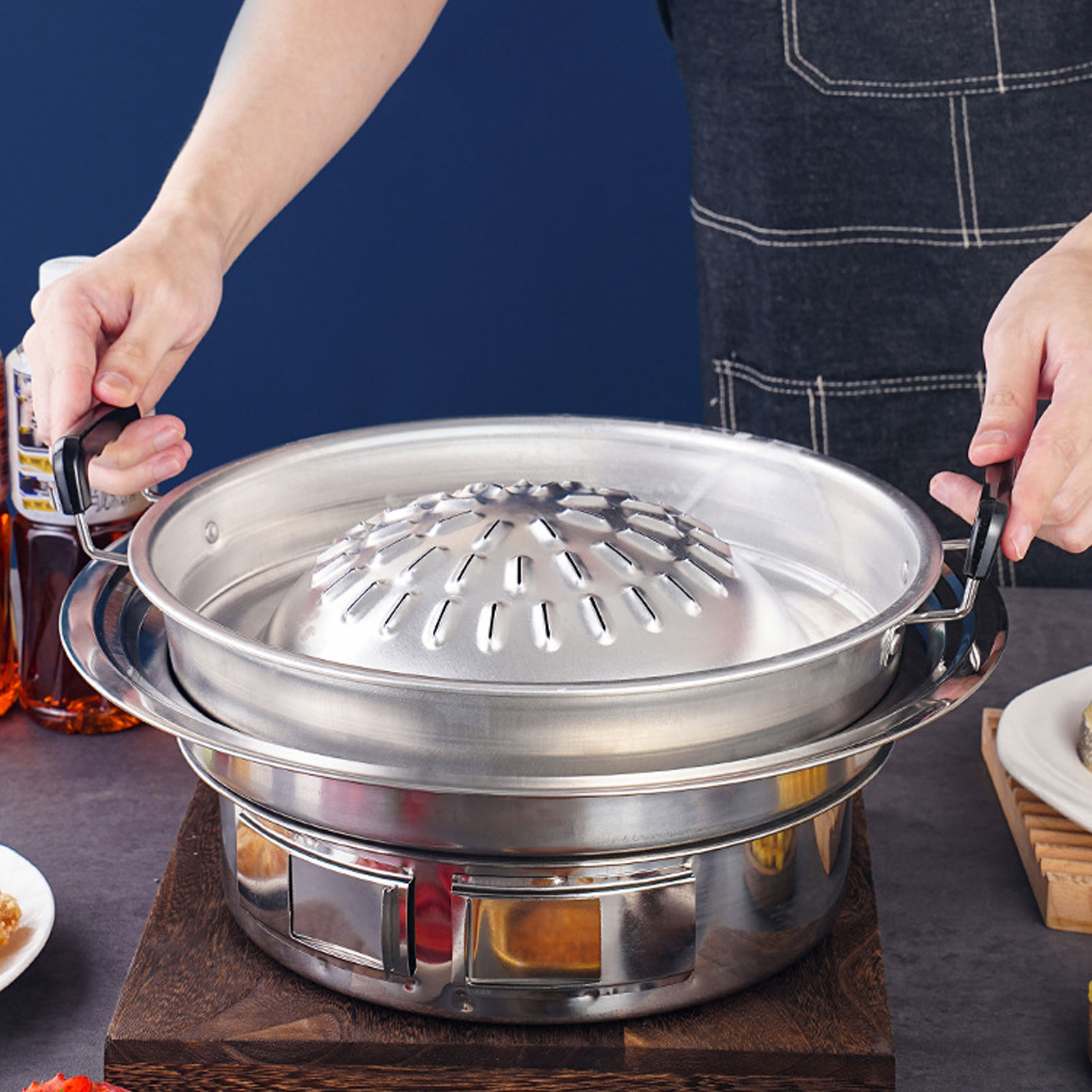 Sartén para parrilla de barbac - Kitchen Baking Tray Organiser reseña y precio