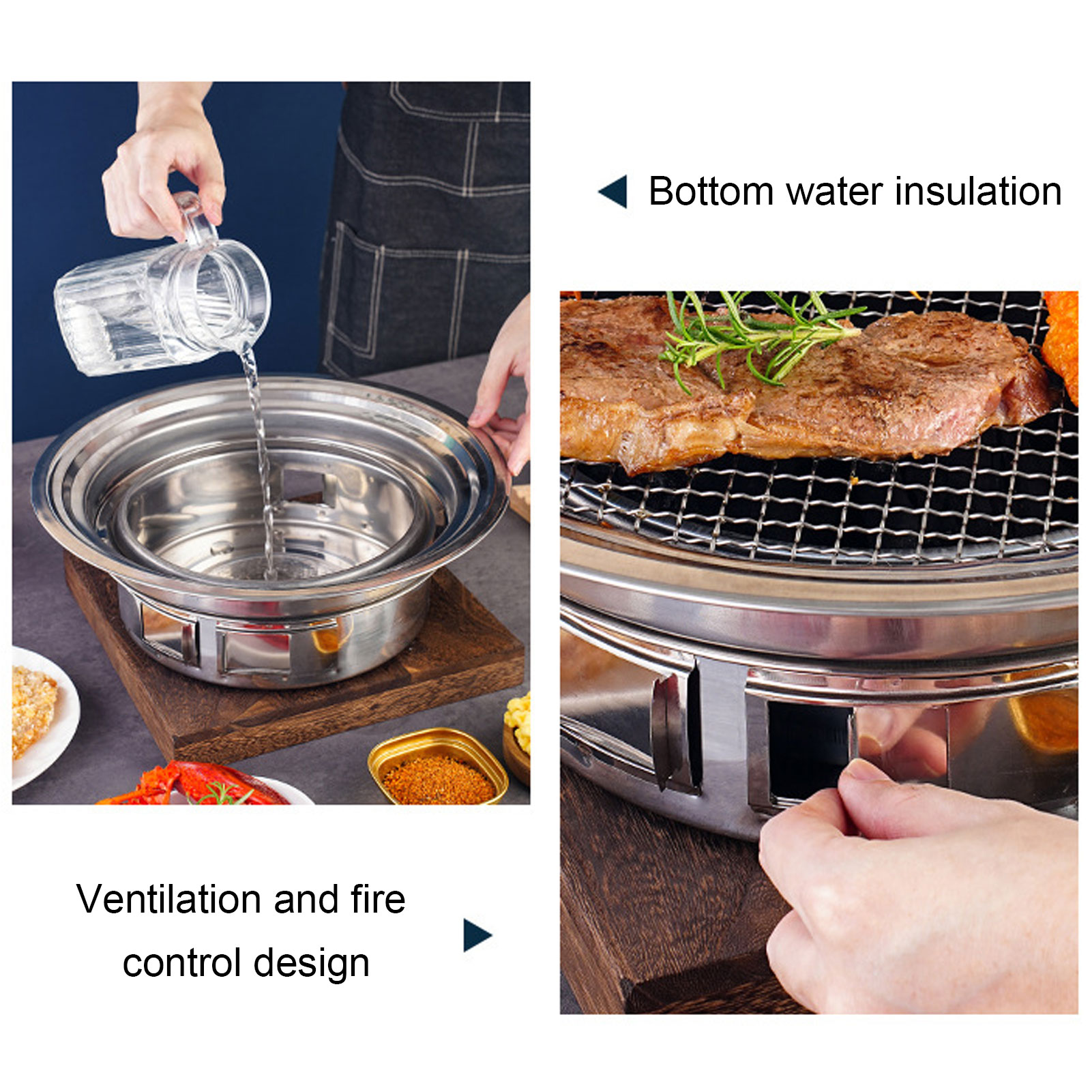 Sartén para parrilla de barbac - Kitchen Baking Tray Organiser reseña y precio