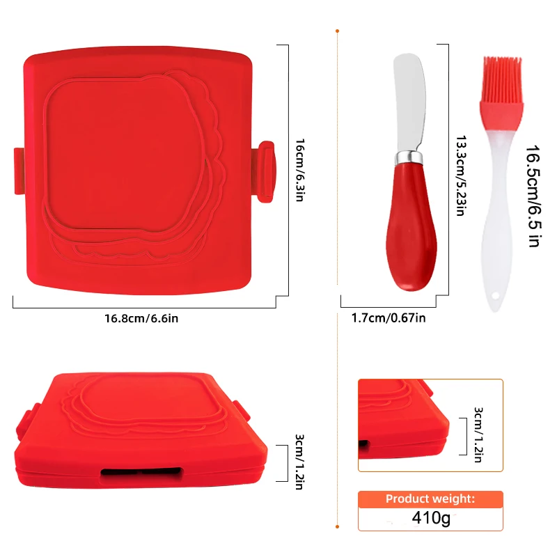 Juego de 3 tostadoras de sándw - Kitchen Baking Brush reseña y precio