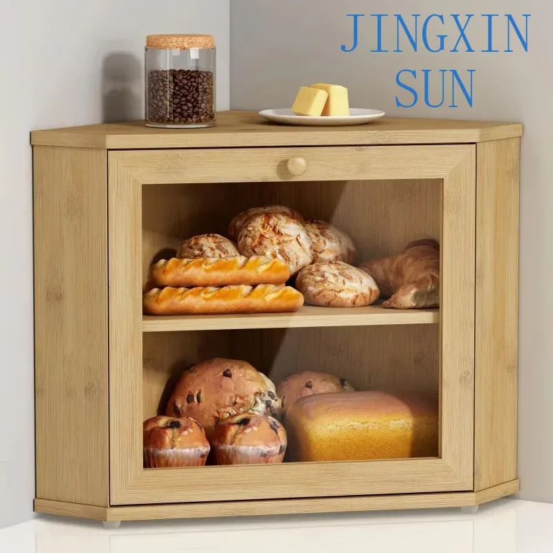 Caja de pan de esquina de bamb - Kitchen Baking Corner reseña y precio