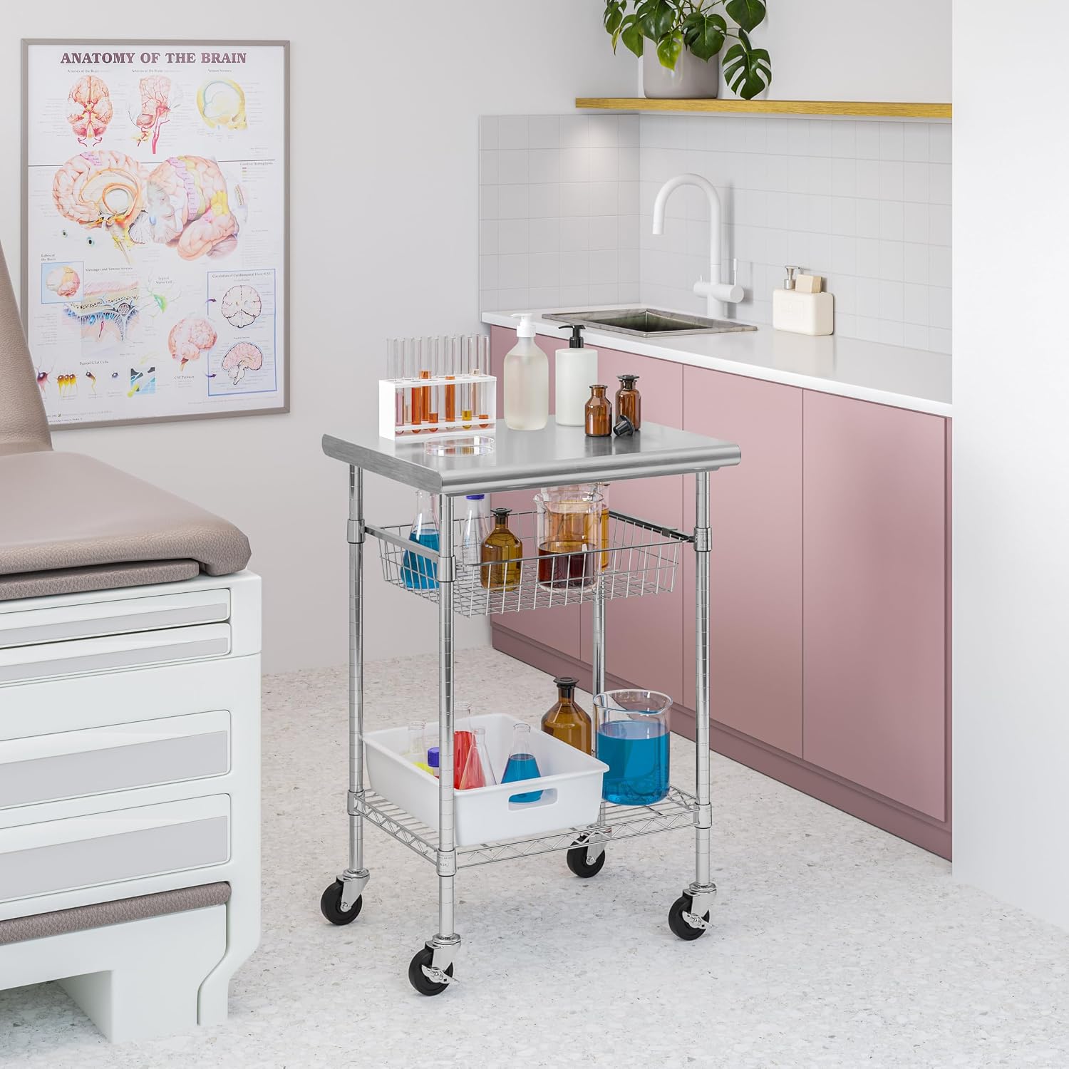Carrito de preparación comerci - Kitchen Baking Cart reseña y precio