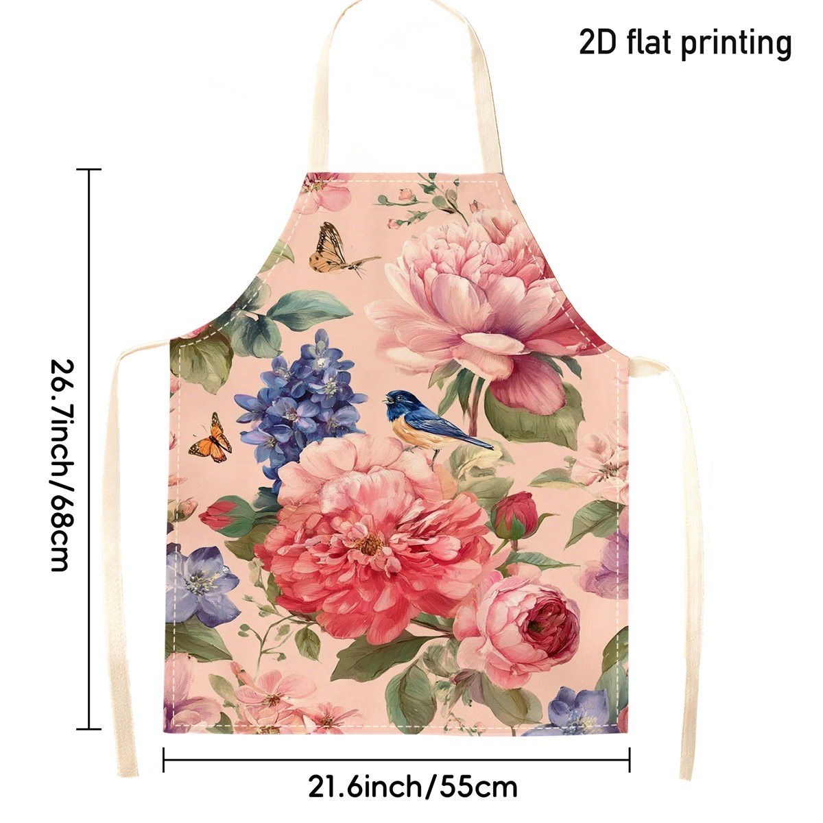 Delantal de lino con diseño fl - Kitchen Baking Area Ideas reseña y precio