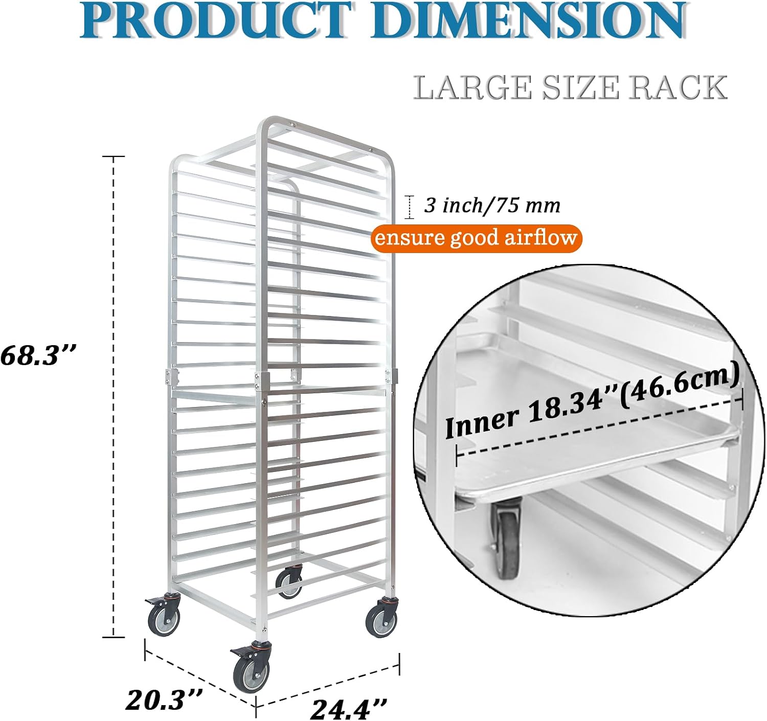 Carro de enfriamiento móvil co - Kitchen Baking Cart reseña y precio